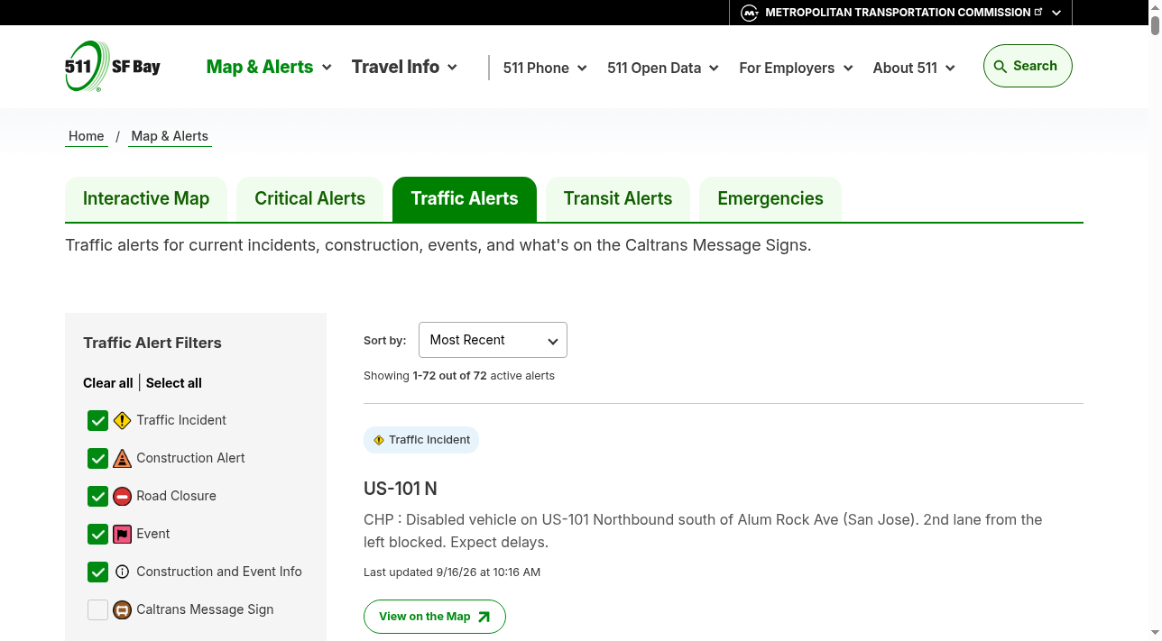 get-traffic-alerts — screenshot 2 of 2