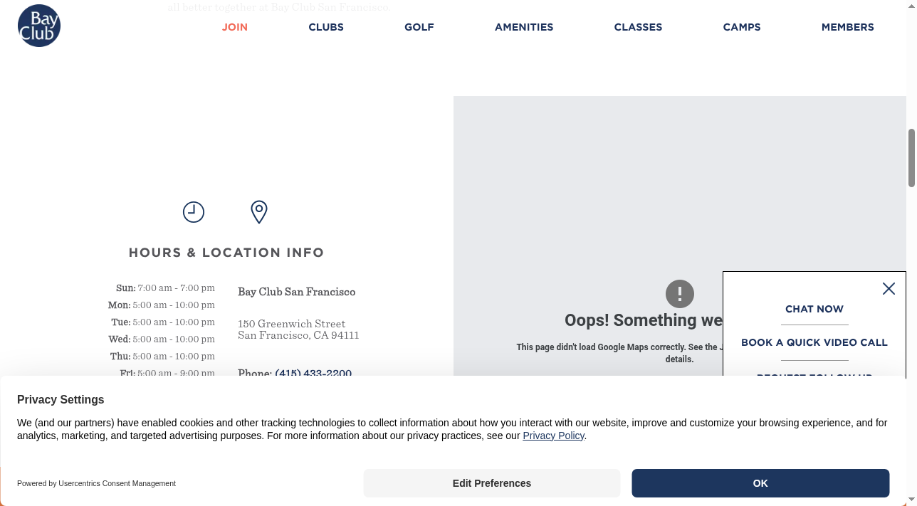 bay-clubs-info — screenshot 4 of 4
