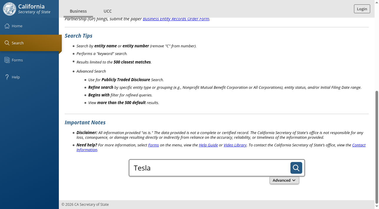 find-california-business — screenshot 2 of 2