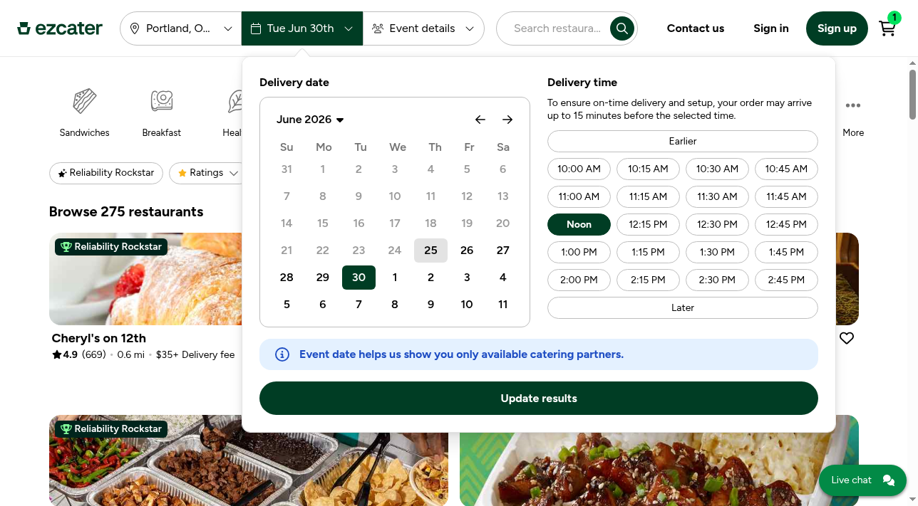 place-catering-order — screenshot 3 of 9
