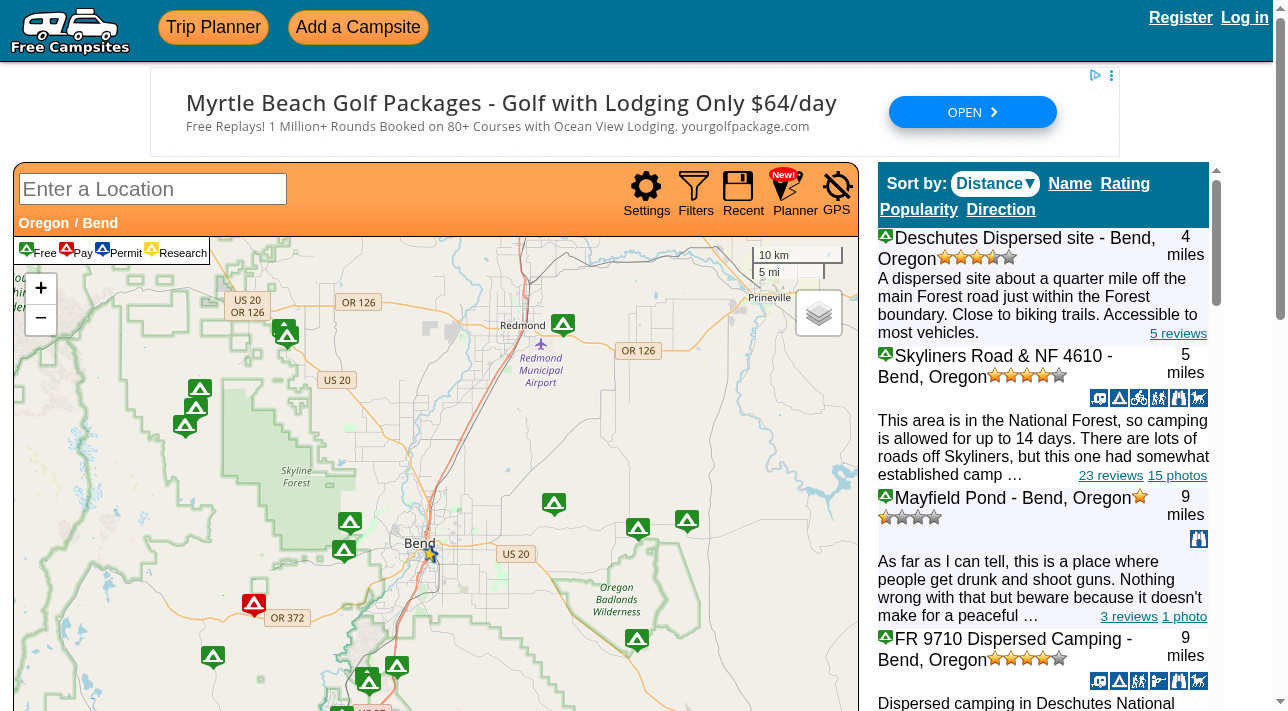 browse-campsites — screenshot 2 of 4