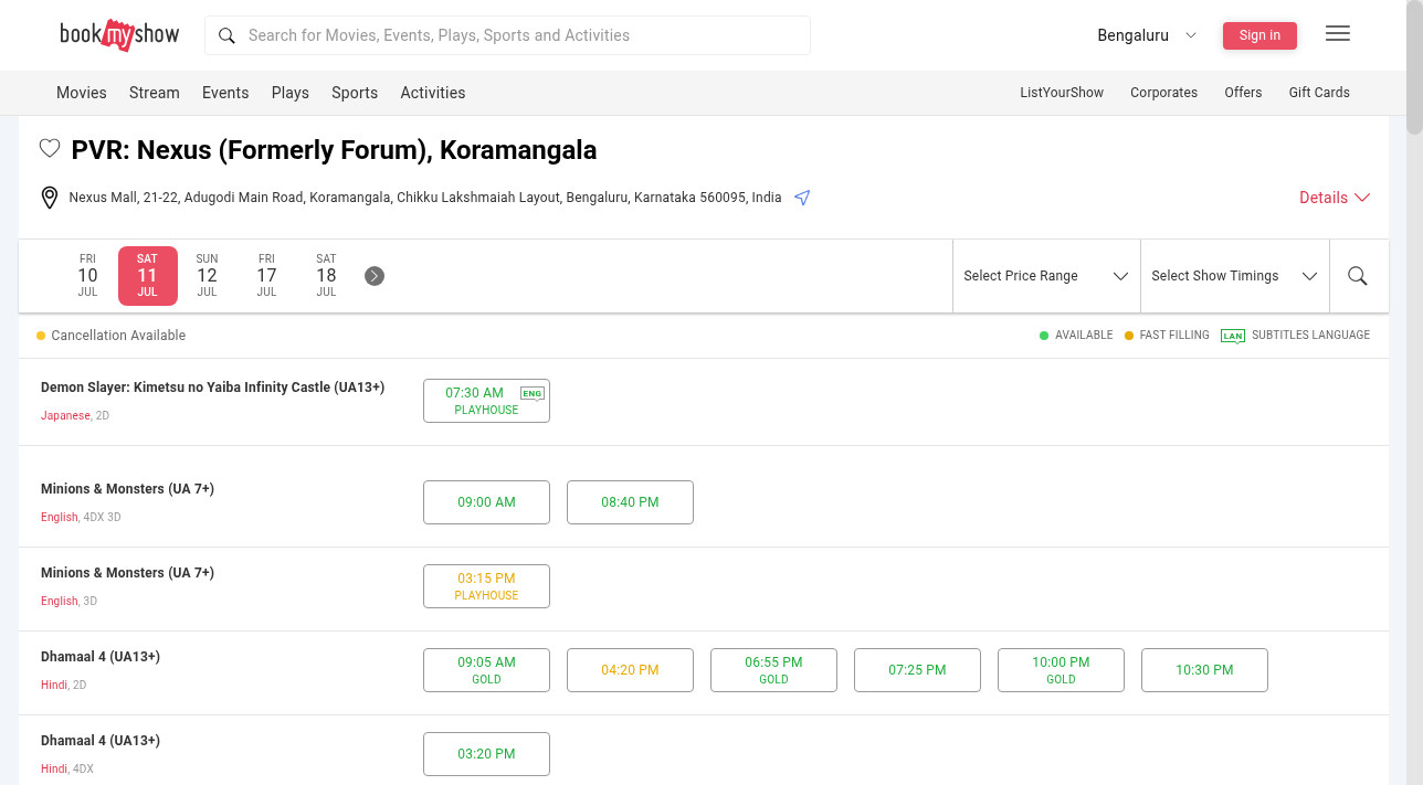 browse-cinema-showtimes — screenshot 3 of 3