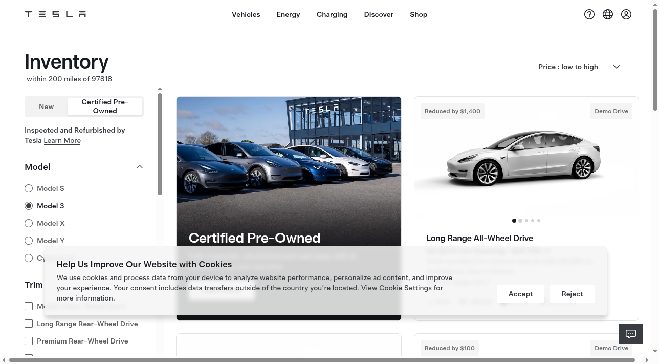 find-lowest-used-car-price — screenshot 3 of 3